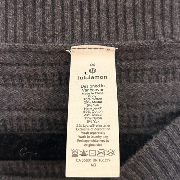 Lululemon Forward Flow Poncho- Heathered Black- One Size - Picture 6 of 12